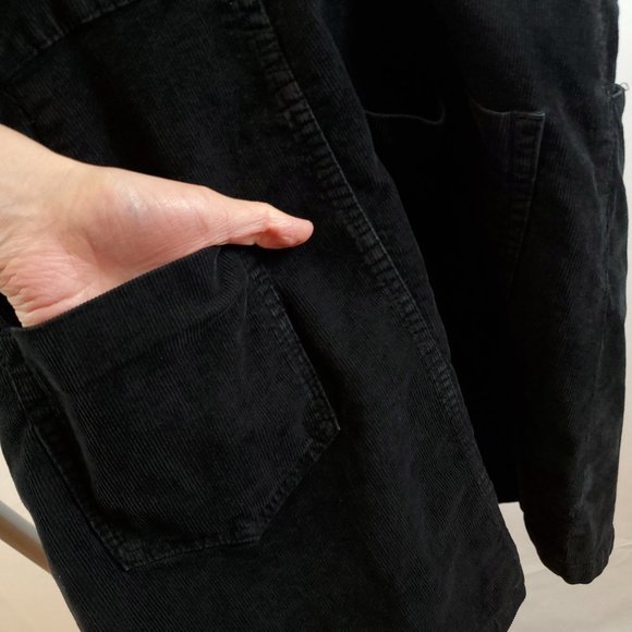 NWT Zara Black Snap Front Corduroy Jumper/Skirt-All Medium - Picture 12 of 15